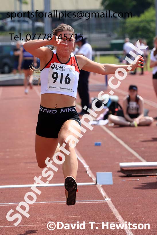 Womens Seniors Long Jump, 2024 North Eastern Track and Field Champs., Middlesbrough.  Photo: David T. Hewitson/Sports for All Pics